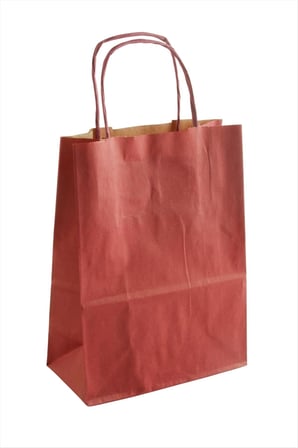 8*15*20 cm Kraft Büküm Saplı Kağıt Poşet 1 Adet -MİRAYLİFE
