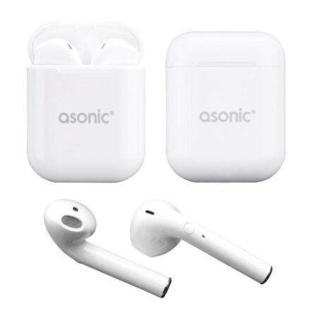 Asonic AS-TWS130 Beyaz Mobil Telefon Uyumlu Bluetooth Aipods Mikrofonlu Kulaklık - 35134