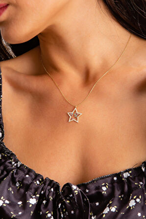 Taşlı Yıldız Kolye