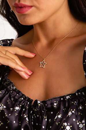 Taşlı Yıldız Kolye