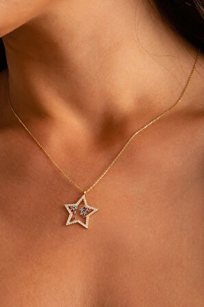 Taşlı Yıldız Kolye