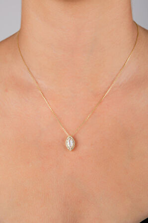 Zarif Beyaz Damla Baget Kolye