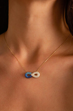 Taşlı Sonsuzluk Kolye