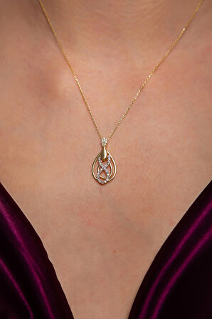 Özel Tasarım Damla Sonsuzluk Kolye