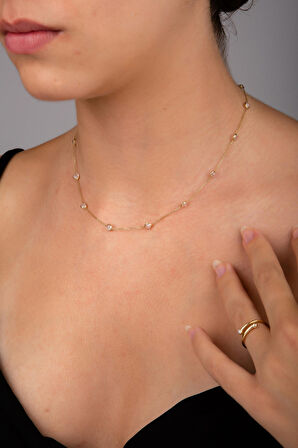 Sıralı Baget Zarif Kolye