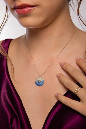 Yuvarlak Taşlı Kolye