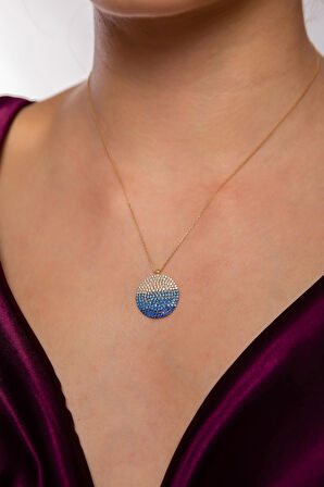 Yuvarlak Taşlı Kolye