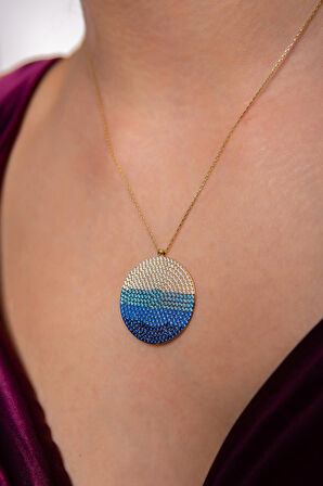 Yuvarlak Taşlı Kolye