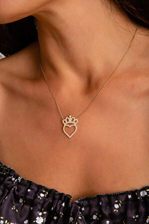 Kalp Taç Kolye