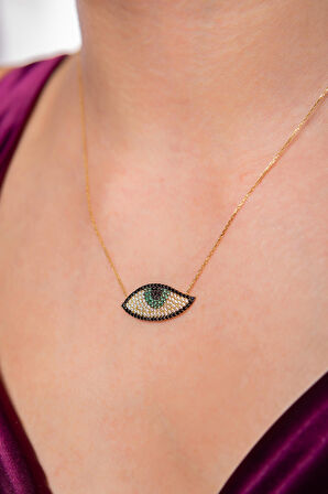 Siyah Göz Damla Kolye