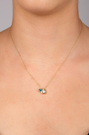 Kalpli Göz Sarkıtlı Kolye