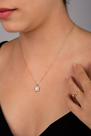 Zarif Kar Tanesi Kolye