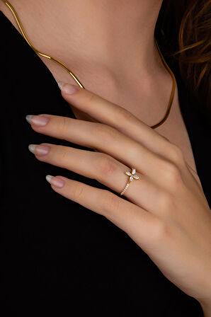 Dört Damla Taşlı Yüzük