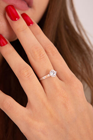 Beyaz Tektaş Yüzük