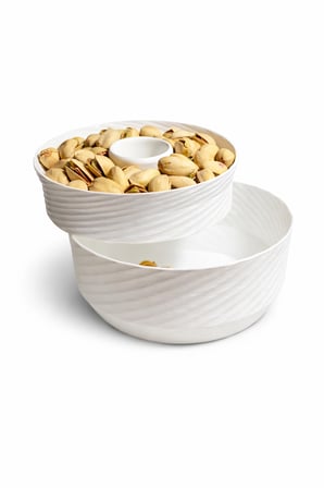 🥜 Çift Katlı Kuruyemiş Kasesi – Çekirdek Kabuk Toplama Kasesi – Kabuklu Çerez Servis Kasesi