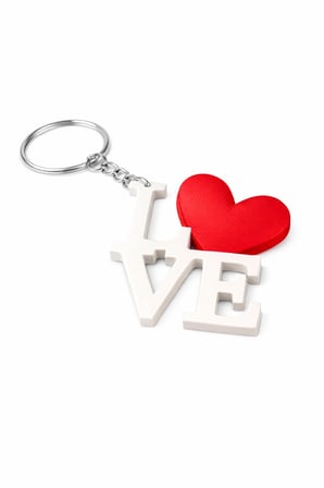 ❤️ LOVE Yazılı Kalpli Anahtarlık – Romantik Hediyelik Anahtarlık