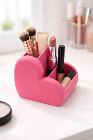 💄 Kalpli Makyaj Organizeri – Makyaj Fırça ve Ruj Düzenleyici