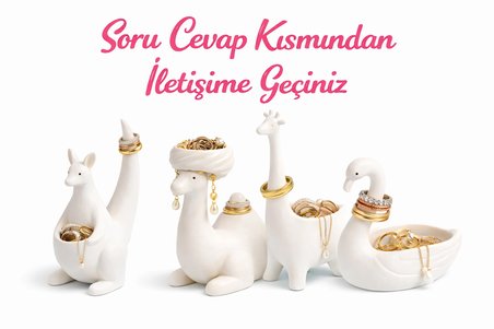 Hayvan Figürlü Takı Organizeri – Dekoratif Takı Düzenleyici Yüzük Kolye Standı