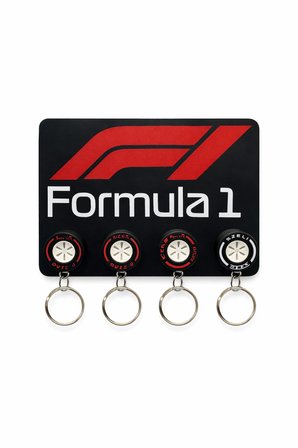 Formula 1 Anahtarlık Askılığı – F1 Temalı Duvar Anahtar Organizer + 4 Adet Anahtarlık Halkası Hediye
