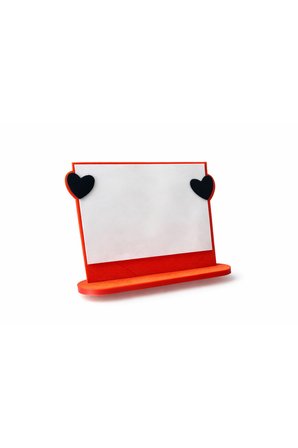 Kalpli Dekoratif Mini Fotoğraf Çerçevesi | 3D Baskı Modern Tasarım | Masa Üstü LOVE Frame |