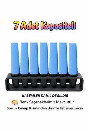 7 Adet Kapasiteli Masaüstü Kalem & Fosforlu Kalem Standı | Çok Amaçlı Organizer | Pastel & Standart