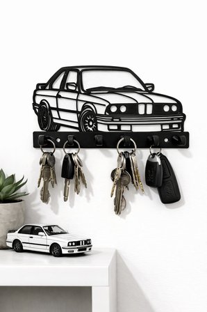 BMW E30 Anahtarlık Askısı | Duvar Tipi Anahtar Tutucu | Garaj & Ev Dekoratif Anahtarlık