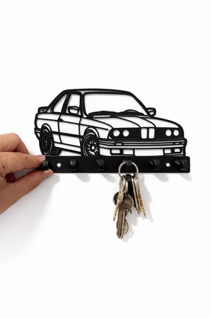 BMW E30 Anahtarlık Askısı | Duvar Tipi Anahtar Tutucu | Garaj & Ev Dekoratif Anahtarlık