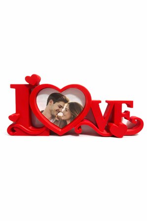 LOVE Yazılı Kalpli Fotoğraf Çerçevesi | Kişiye Özel Romantik Masaüstü Dekor | Sevgiliye Hediye