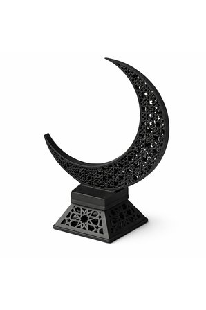 Dekoratif Hilal Ay Obje | Masa Üstü Ramazan Konsept Ay Süsü | Modern İslami Dekor Ev & Ofis