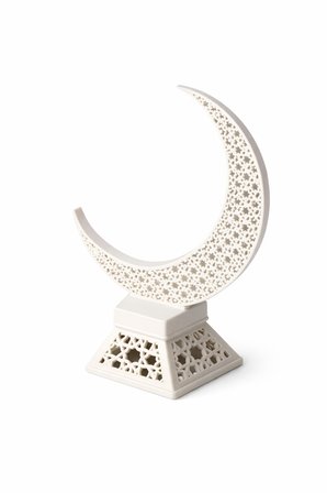 Dekoratif Hilal Ay Obje | Masa Üstü Ramazan Konsept Ay Süsü | Modern İslami Dekor Ev & Ofis