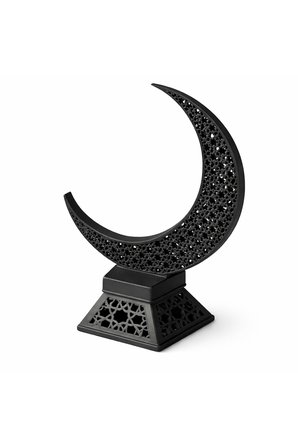 Dekoratif Hilal Ay Obje | Masa Üstü Ramazan Konsept Ay Süsü | Modern İslami Dekor Ev & Ofis
