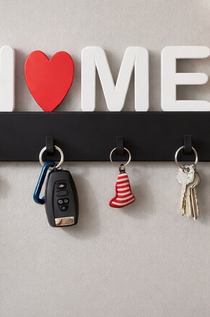 Home Kalp Şeklinde Anahtar Askılığı – Duvar Tipi Dekoratif Anahtarlık Organizer