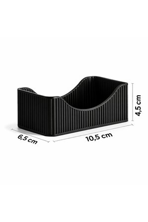 Şık Siyah Kartvizitlik – 3D Baskı Masaüstü Kartvizit Tutucu Organizer | Ofis & Masa Düzenleyici