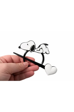 Snoopy Saç Tokası & Saç Çubuğu Seti | Sevimli Tasarım | Sert Plastik Dayanıklı Toka | Günlük &