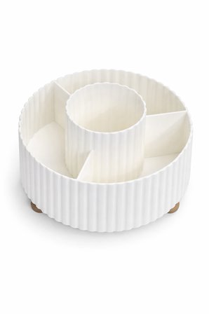 Çok Bölmeli Makyaj Organizeri Siyah | Masaüstü Düzenleyici Kozmetik Standı | Sert Plastik Organizer