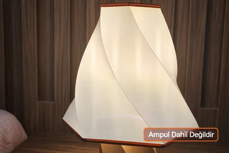 Modern Dekoratif Abajur | LED Ampul Masa Lambası | Geometrik Tasarım
