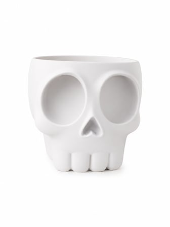 💀Kafatası Tasarımlı Dekoratif Kase 18x14 cm – Şekerlik ve Çok Amaçlı Saklama Kabı  – Renk Seçenekli