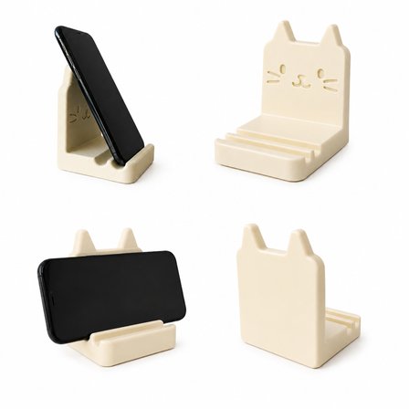 🐱Kedi Tasarımlı Telefon Standı – Masaüstü Telefon Tutucu – Dekoratif Telefon ve Tablet Standı