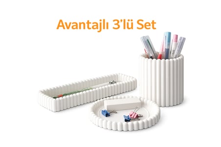 🖊️ Masaüstü Düzenleyici Avantajlı 3'lü Set – Kalemlik, Çok Amaçlı Organizer ve Düzenleyici Seti