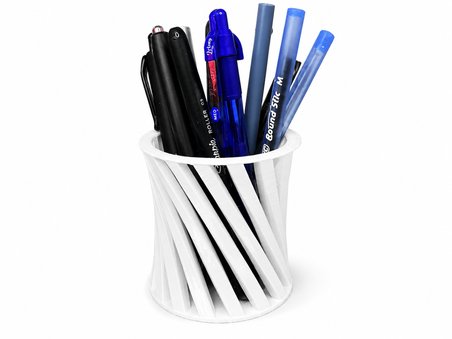 Spiral Tasarımlı Kalemlik | Masaüstü Kalem Organizeri | Dekoratif Ofis ve Çalışma Masası Düzenleyici