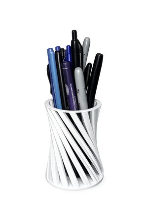 Spiral Tasarımlı Kalemlik | Masaüstü Kalem Organizeri | Dekoratif Ofis ve Çalışma Masası Düzenleyici