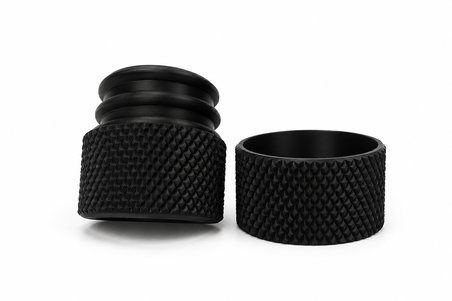 🖤✨ Yuvarlak Kapaklı Çok Amaçlı Saklama Kutusu 75x75 mm 📦 Masaüstü Organizer🎁Kompakt Düzenleyici
