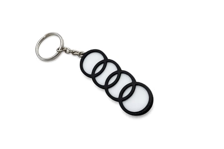 🔑✨ Dekoratif Halka Tasarımlı Anahtarlık 🖤 Dayanıklı Sert Plastik 🔗 Metal Anahtarlık Halkası 🎁