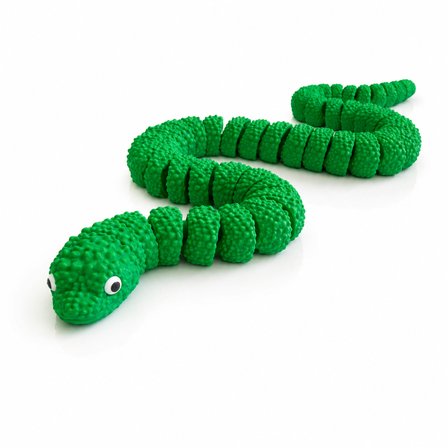 🐍✨ Esnek Hareketli Yılan Oyuncak Sert Plastik Duyusal Oyuncak Eğlenceli Masaüstü Figür Yeşil