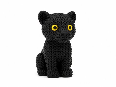 🐈‍⬛🧶 Örgü Dokulu Dekoratif Siyah Kedi Figürü Modern Masa Süsü Ev Ofis Dekoru Raf Kitaplık Dekorasyonu