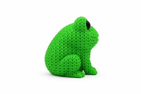 🐸💚 Örgü Dokulu Dekoratif Kurbağa Figürü Modern Masa Süsü Ev Ofis Dekoru Raf Kitaplık Dekorasyonu