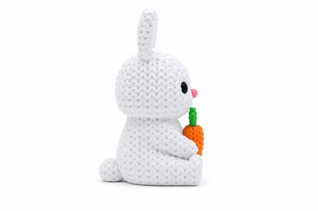 🐰🥕 Örgü Dokulu Dekoratif Tavşan Figürü Havuçlu Modern Masa Süsü Ev Ofis Dekoru