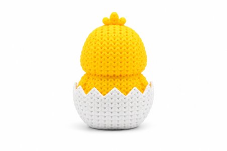 🐥🥚 Örgü Dokulu Dekoratif Yumurtadan Çıkan Civciv Figürü Modern Masa Süsü Ev Ofis Dekoru