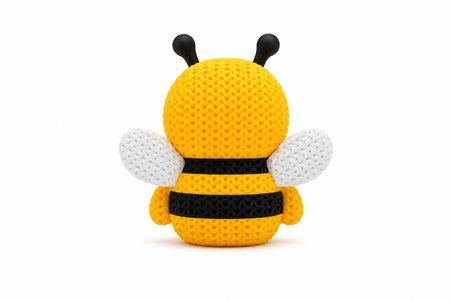 🐝💛🧶 Örgü Dokulu Dekoratif Arı Figürü Modern Masa Süsü Ev Ofis Dekoru Raf Kitaplık Dekorasyonu