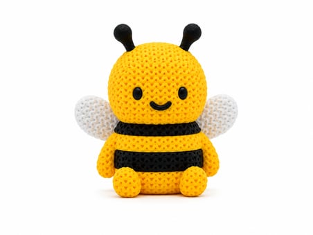 🐝💛🧶 Örgü Dokulu Dekoratif Arı Figürü Modern Masa Süsü Ev Ofis Dekoru Raf Kitaplık Dekorasyonu